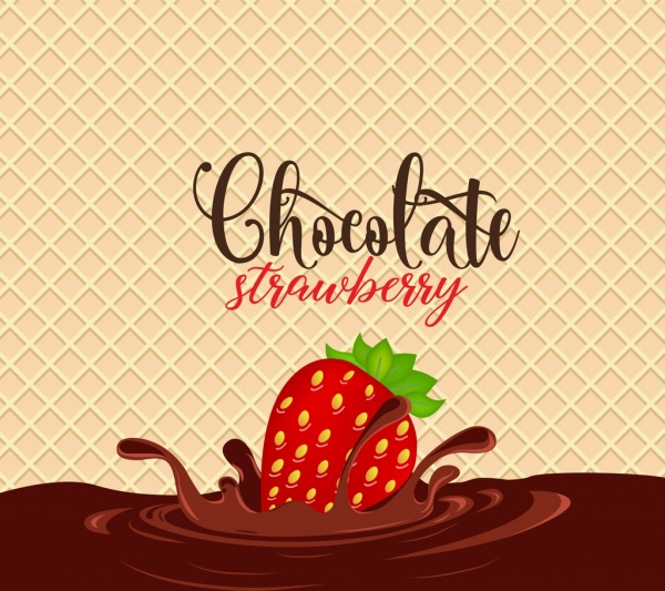 chocolate cake background dipped strawberry icon decoration