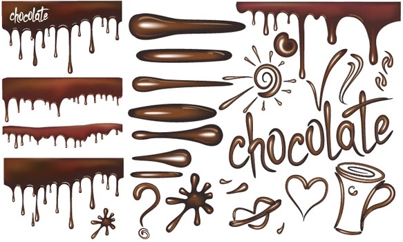 chocolate liquid vector