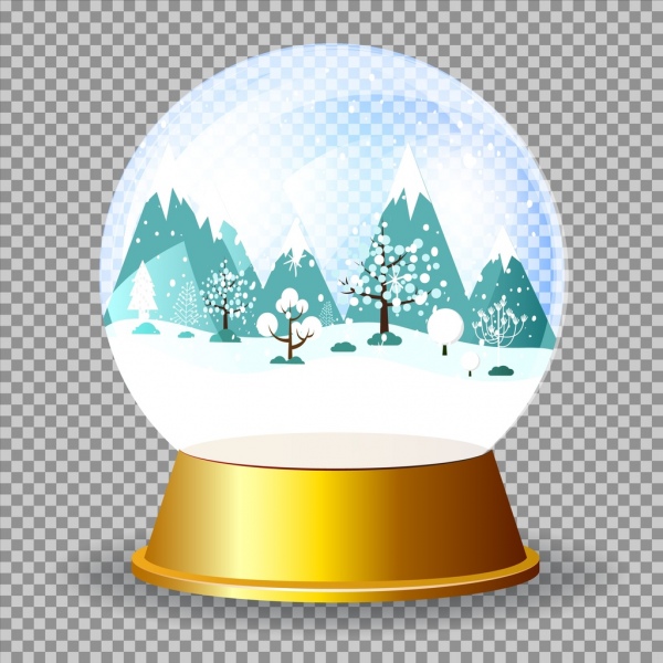 christmas background glass sphere object 3d design
