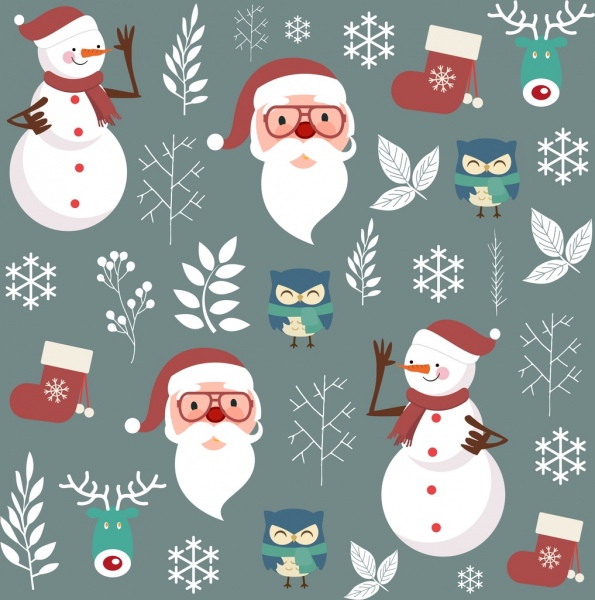 christmas background repeating traditional design elements