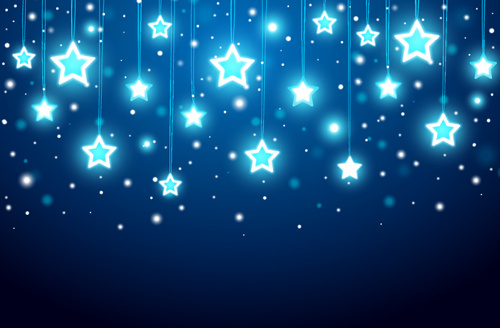 christmas backgrounds with light dot vector set
