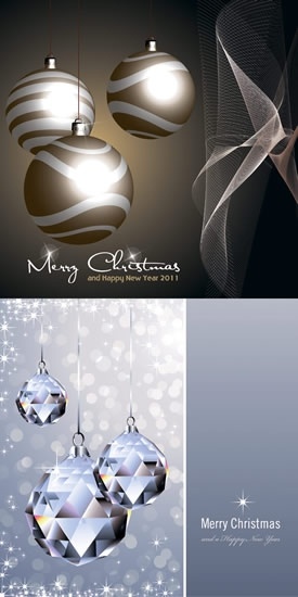 christmas backgrounds modern twinkling 3d bauble balls decor