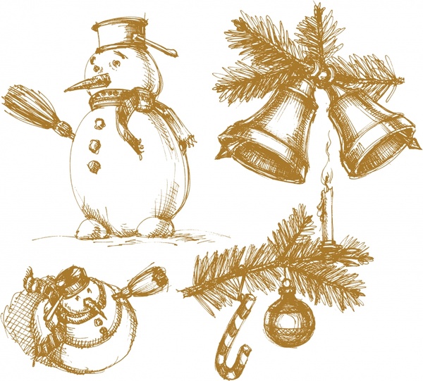 christmas balls vector christmas snowman