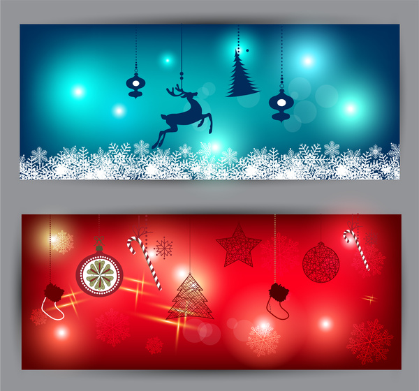 Christmas Banner Illustration Vectors Graphic Art Designs In Editable 