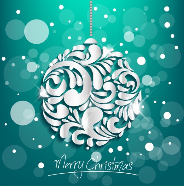 christmas banner shiny curved decoration bokeh background