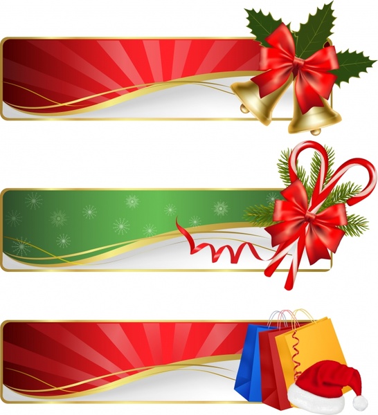 Download Christmas bells bag banner vector Free vector in ...