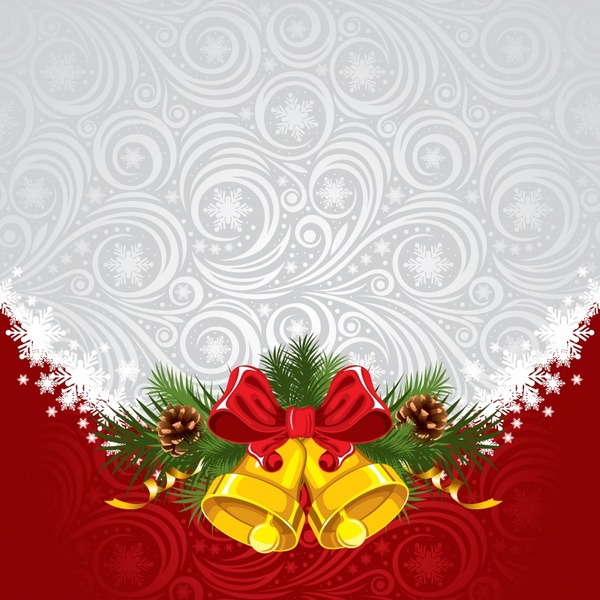 christmas bow background vector
