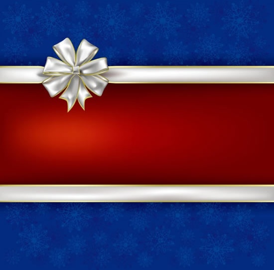 christmas celebration ribbon bow vector background