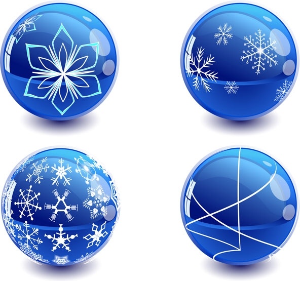 christmas crystal ball vector