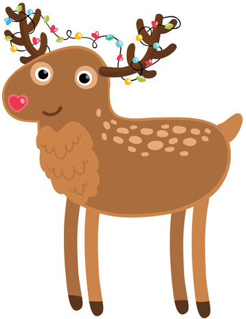 christmas cute deer vector