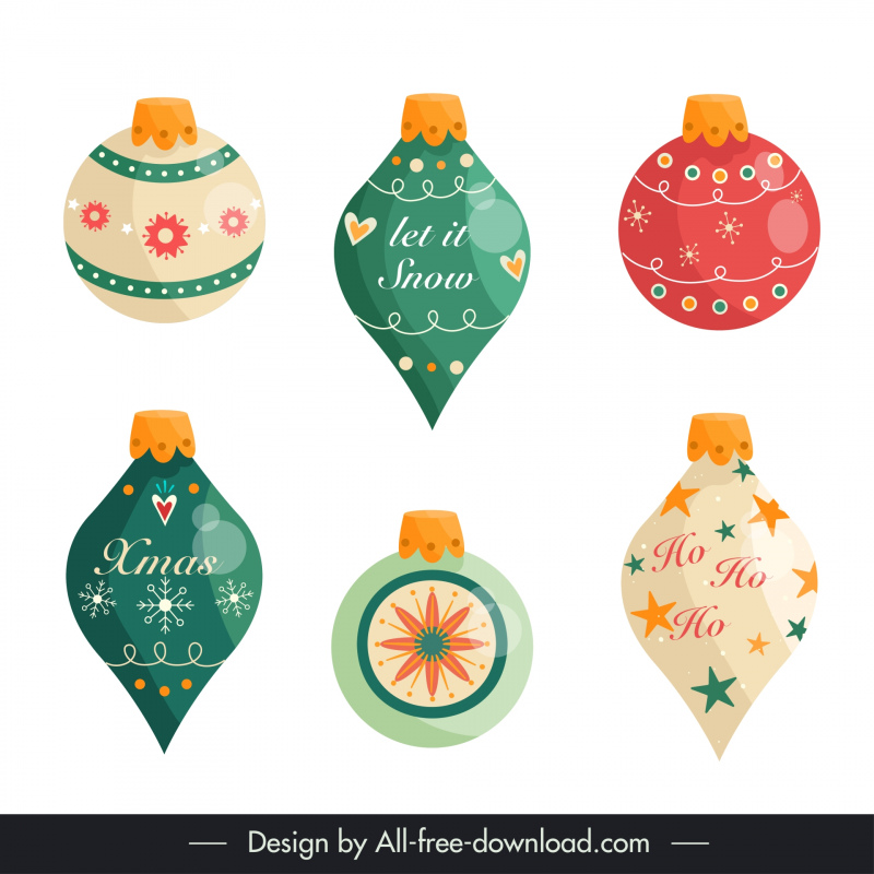 christmas decorative elements elegant design