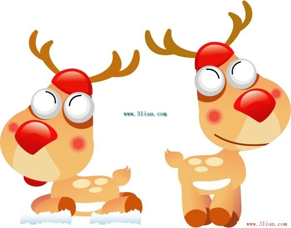christmas deer vector