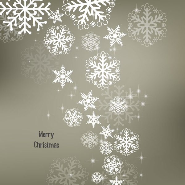christmas design background with sparkling snowflakes