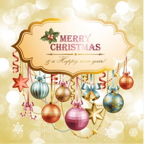 christmas elements background 04 vector