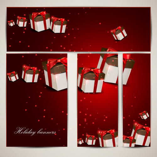 christmas gifts elements art vector graphic