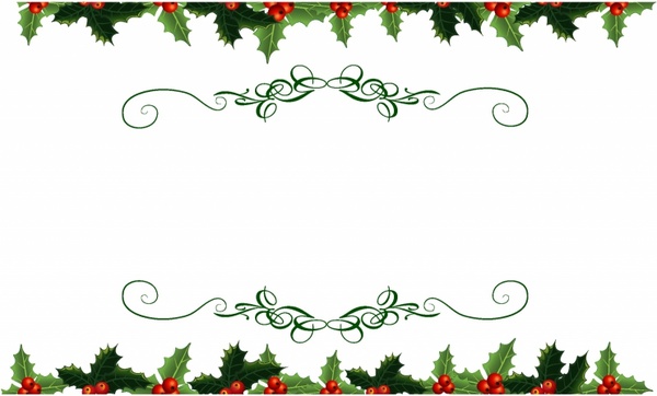 Christmas Holly Top And Bottom