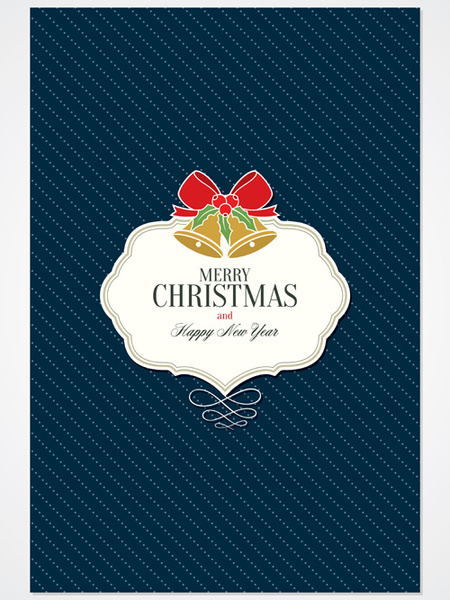 christmas label with dot pattern vector