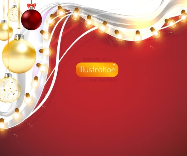 christmas lights bright background 03 vector