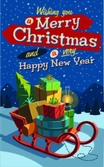 christmas new year vector backgrounds