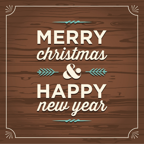christmas new year wood pattern background vector