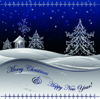 christmas night background vector