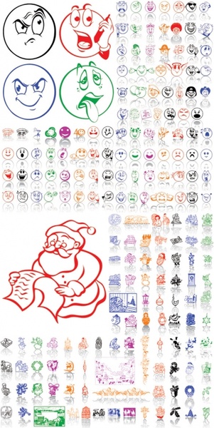 christmas ornaments and expression vector