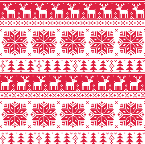 Christmas patterns vector set Vectors graphic art designs in editable ...