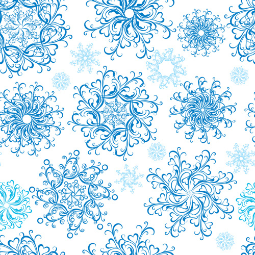 christmas snowflakes patterns design vector