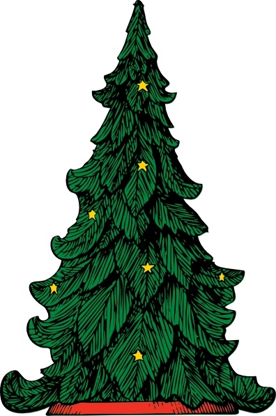 happy christmas tree clip art