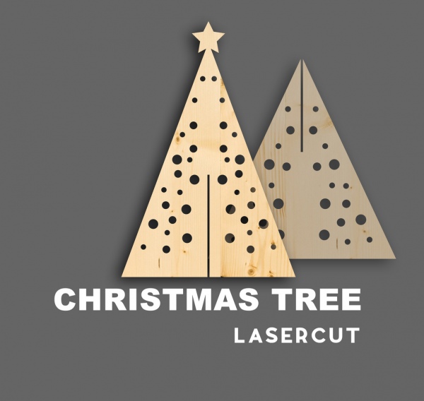christmas tree laser cutwood natale albero