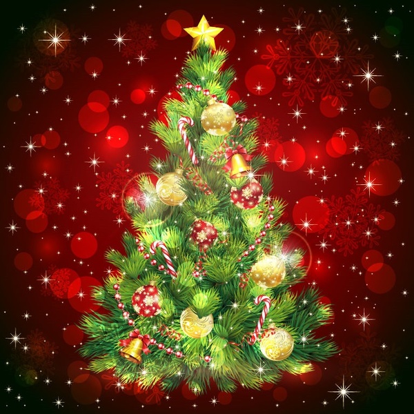 christmas tree vector image