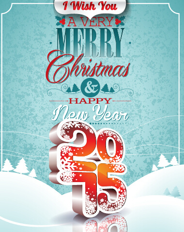 christmas with new year15 creative vector 