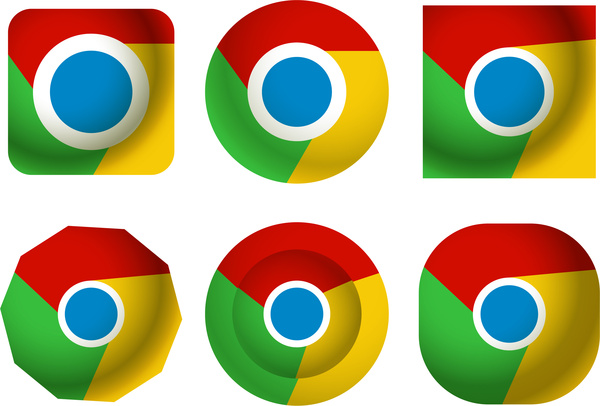 chrome style logo design