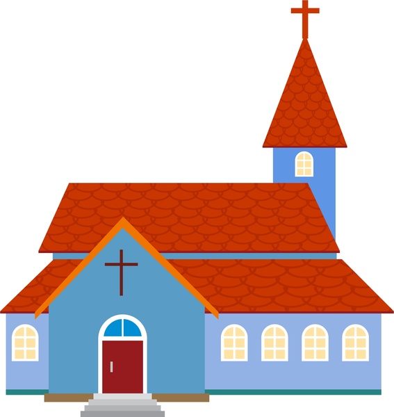 church architecture design red tile and classical style