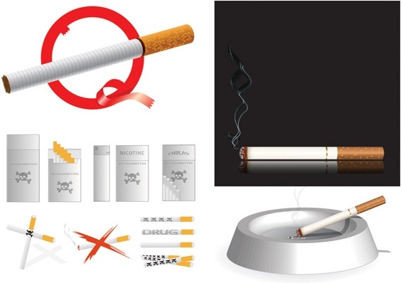 cigarette theme vector