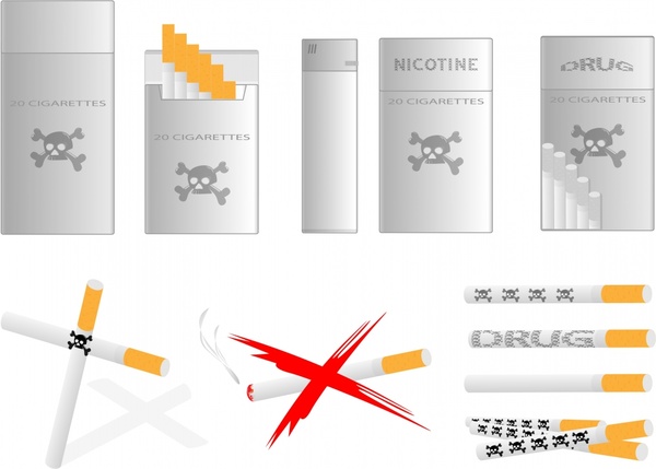 cigarettes design elements modern 3d design