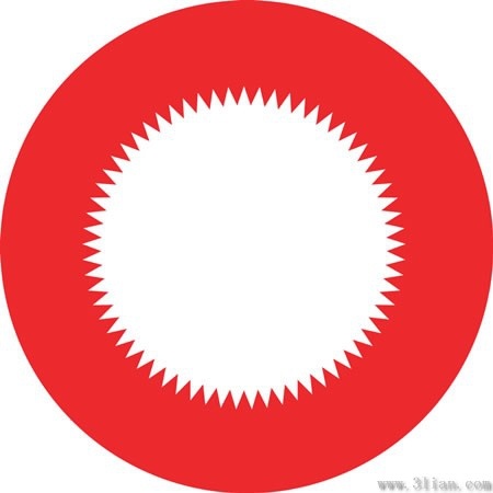 circle icon vector red background