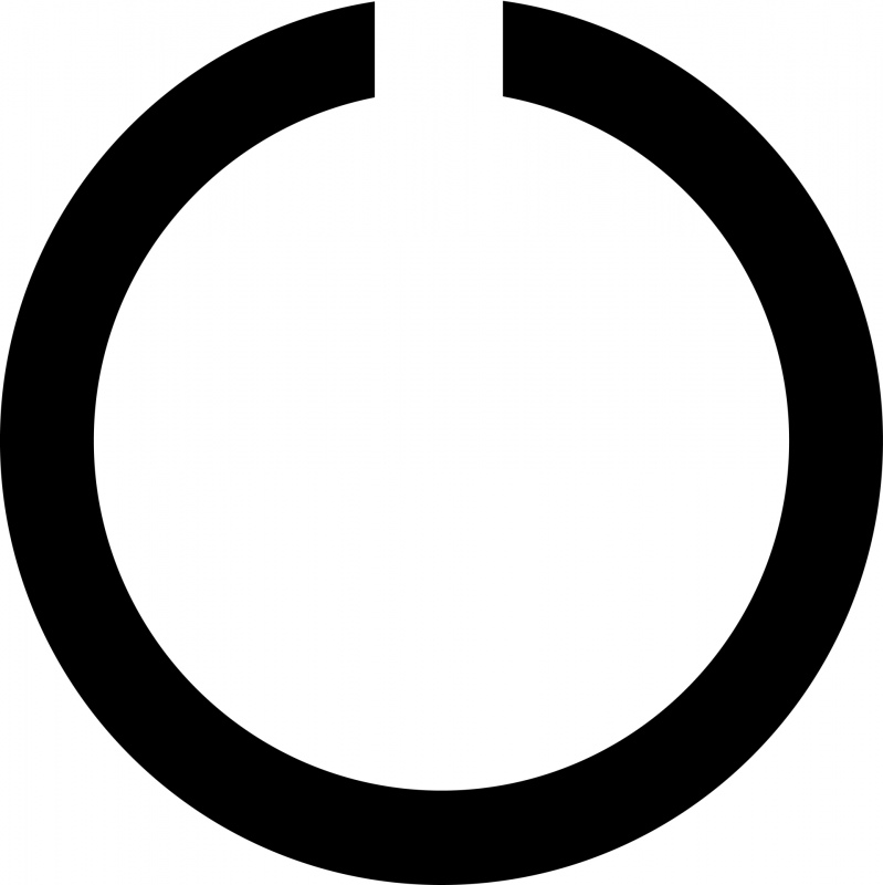 circle notch sign icon flat symmetric geometric sketch