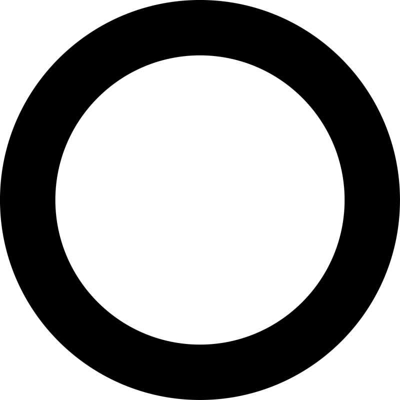 circle ring sign icon flat symmetric sketch