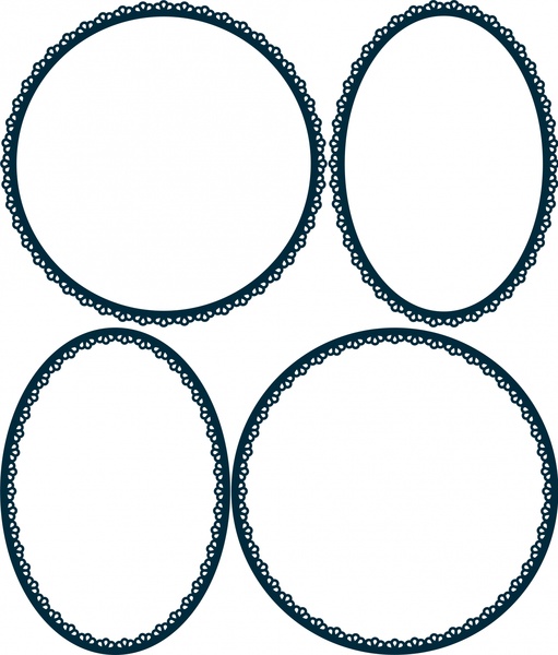 Download Circles illustration with classical decorative border Free ...