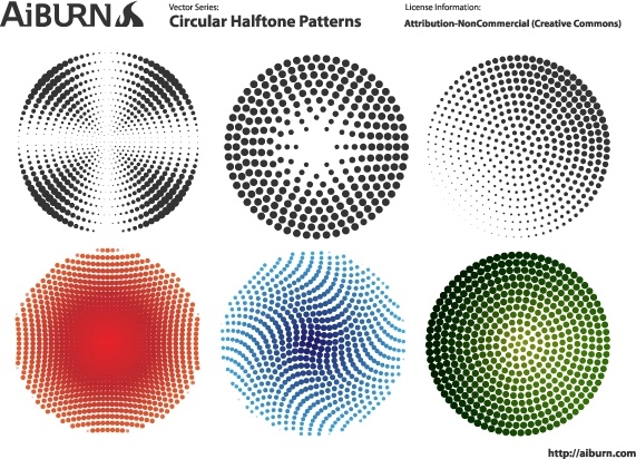 Circular Halftone Patterns 