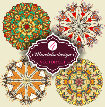circular mandalas design vector