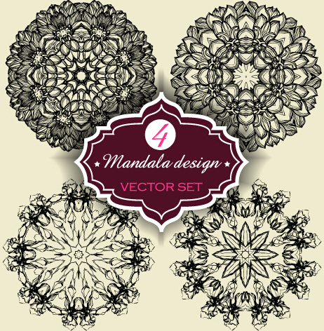 circular mandalas design vector 