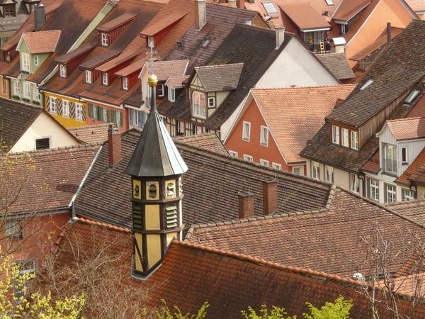 city old town roofs
