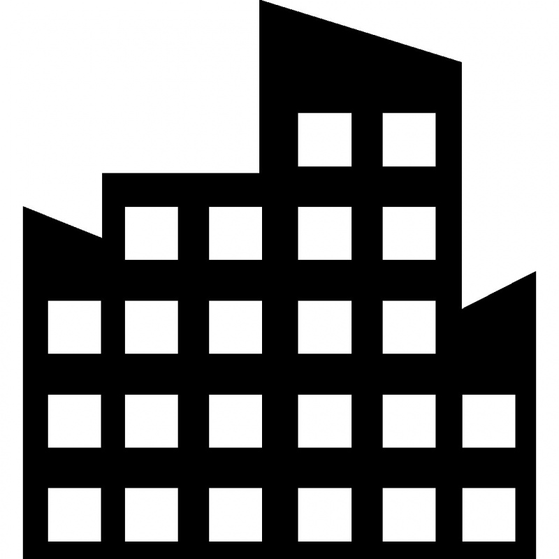city sign icon flat black white geometric sketch