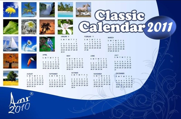 Classic Calendar for 2011
