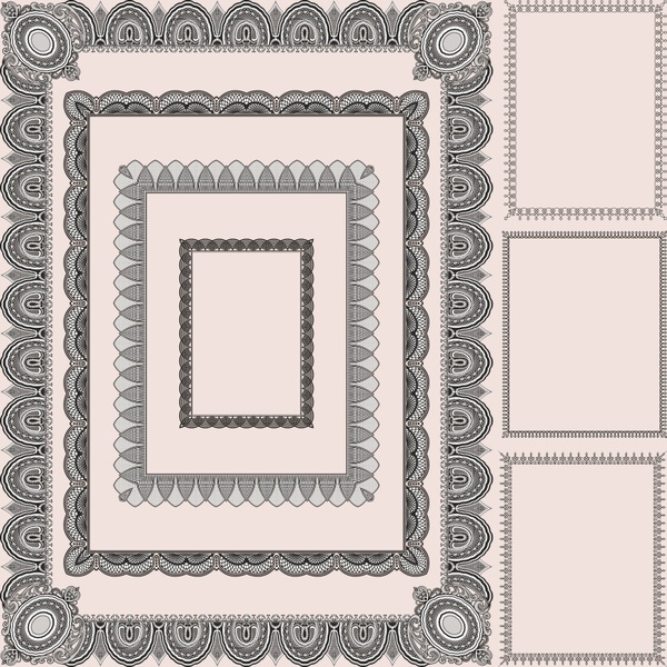 decorated frame templates elegant retro symmetric seamless