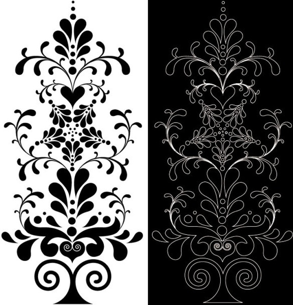 classic lace pattern 06 vector