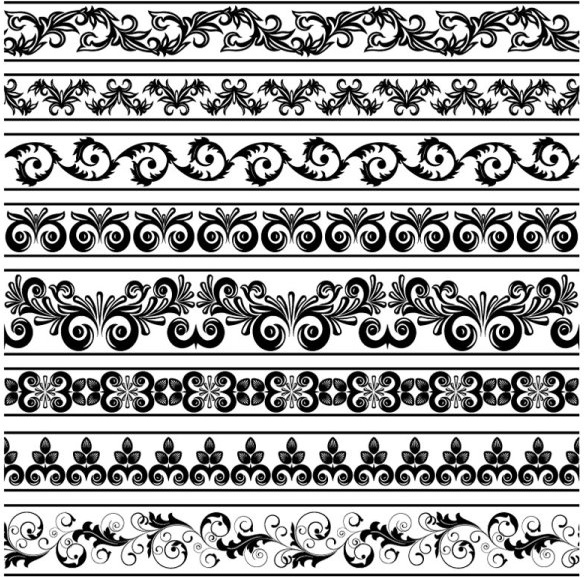 classic lace pattern 08 vector