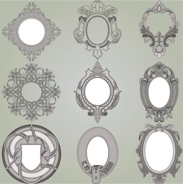decorative frames templates elegant vintage european decor